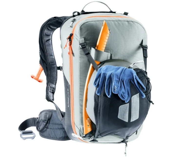 Lavinový batoh Deuter Alproof Lite 22L - plechový/černý + Garmin HRM Dual sensor