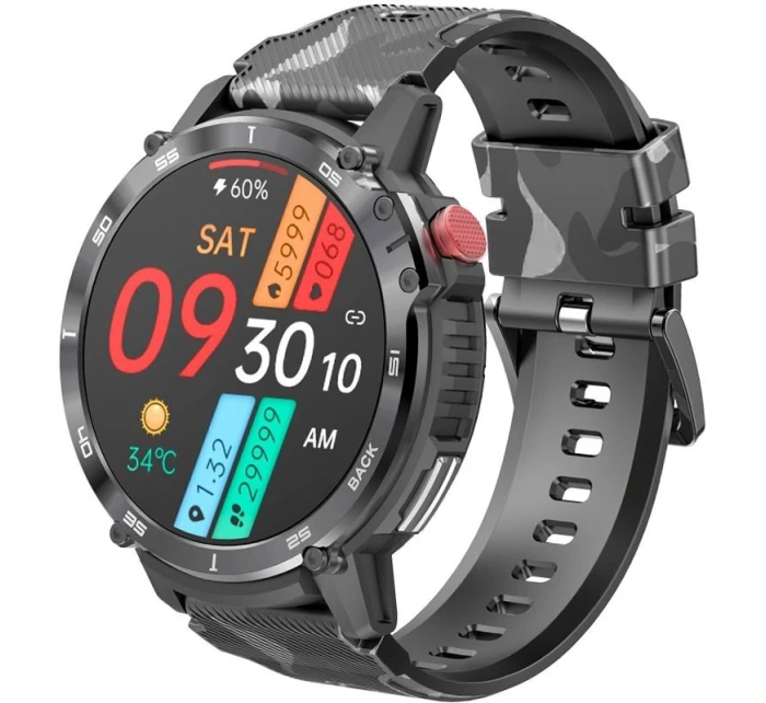 Pánské chytré hodinky RUBICON RNCF08 Black/Moro SMARUB232 Pánské chytré hodinky RUBICON RNCF08 Black/Moro SMARUB232