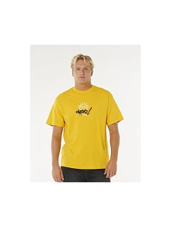 Pánské tričko RIP CURL Inner Visions Rotten Sun Tee, žluté
