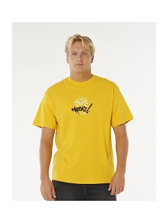 Pánské tričko RIP CURL Inner Visions Rotten Sun Tee, žluté