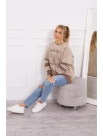 Zateplená mikina Malibu tmavě béžová+mocca Zateplená mikina Malibu tmavě béžová+mocca