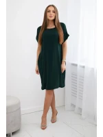 Šaty s kapsami tmavě zelená Šaty s kapsami tmavě zelená