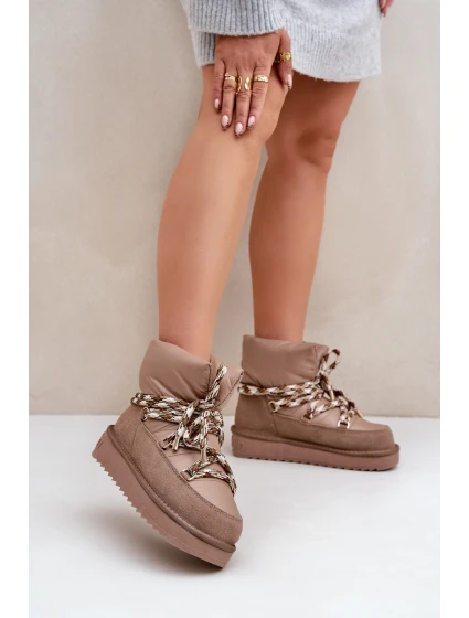 Semišové Sněhule Dámské S   Taupe model 21679986 - D.Franklin