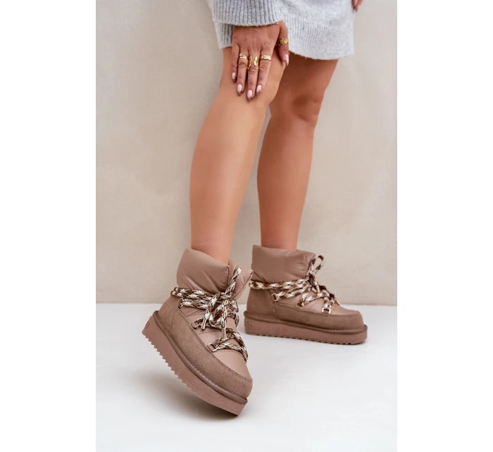 Semišové Sněhule Dámské S   Taupe model 21679986 - D.Franklin