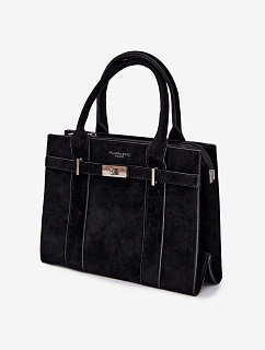 kabelka z imitace semiše Černá model 22111628 - Flora&Co