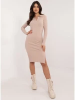 Šaty RV SK model 20619127 béžové - FPrice Šaty RV SK model 20619127 béžové - FPrice