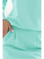 Teplákové šaty s kapsami 189-12 mint - Numoco Teplákové šaty s kapsami 189-12 mint - Numoco