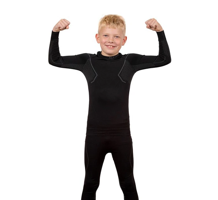 Dětská termo souprava Active GT43204 černo-šedá - Alpinus