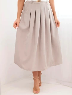 Dámská viskózová sukně s páskem a se záhyby fango