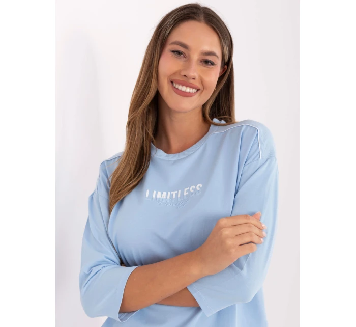 Bluzka RV BZ model 21406700 jasny niebieski - FPrice