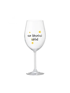 NA VÁNOČNÍ ÚKLID - čirá sklenice na víno 350 ml