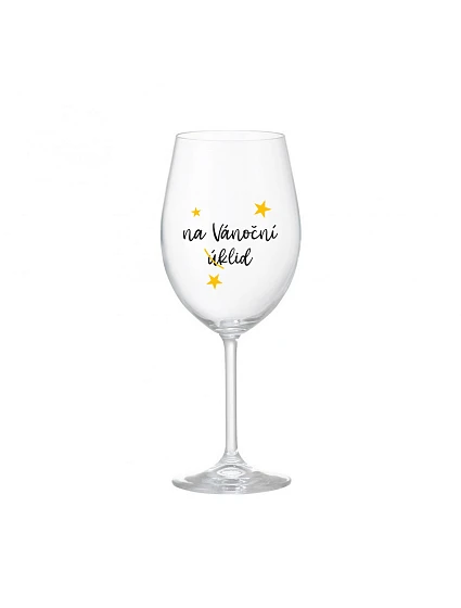 NA VÁNOČNÍ ÚKLID - čirá sklenice na víno 350 ml NA VÁNOČNÍ ÚKLID - čirá sklenice na víno 350 ml