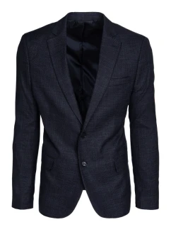 Pánské jednořadové sako v tmavě modré barvě FashionStreet MX0620