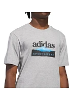 Pánské tričko adidas Sportsman Mountain Graphic T-shirt light grey KC9253 pánské