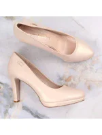 W model 19373122 béžové lodičky na platformě a podpatku - SERGIO LEONE