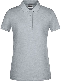 Daiber 8009 Dámské piqué polo z bio bavlny 02.8009 grey heather