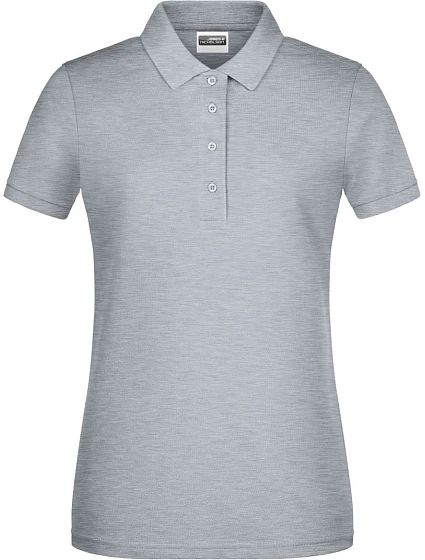 Daiber 8009 Dámské piqué polo z bio bavlny 02.8009 grey heather Daiber 8009 Dámské piqué polo z bio bavlny 02.8009 grey heather