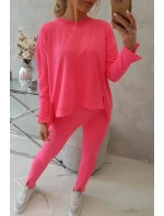 Sada s oversize halenkou růžová neonová Sada s oversize halenkou růžová neonová