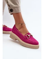 Zazoo 3429 Semišové Dámské Mokasíny S Ozdobou Fuksie