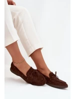 Polobotky Mokasiny Dámské Ploché S Čokoládové model 21709698 - Boto