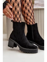 Dámské Kotníkové Boty Na Podpatku Z Eko Semiše Zateplené Černé Nevitas Dámské Kotníkové Boty Na Podpatku Z Eko Semiše Zateplené Černé Nevitas