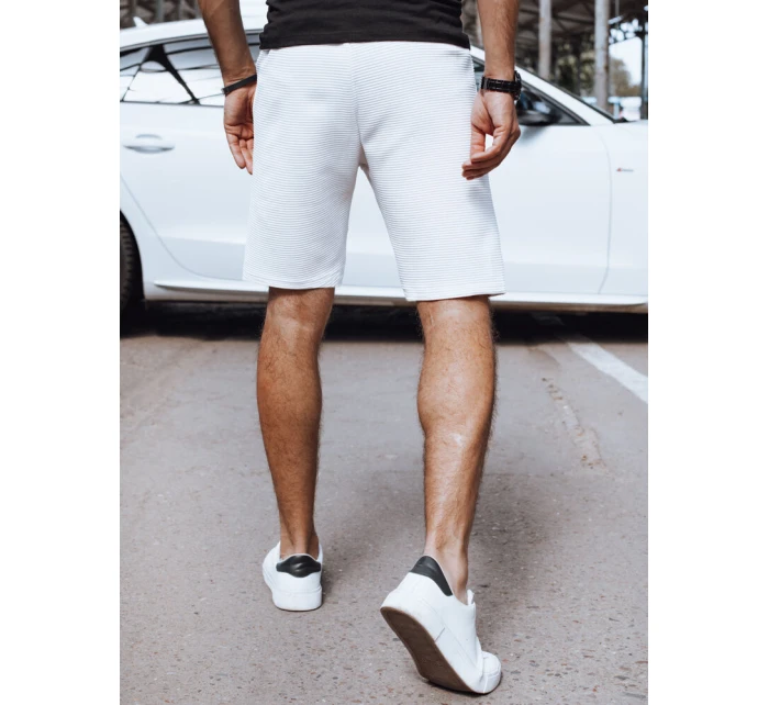 FashionStreet pánské bílé teplákové šortky SX2384
