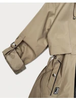 Prosta kurtka damska na podszewce Goodlookin piaskowa (KK60409-4#)