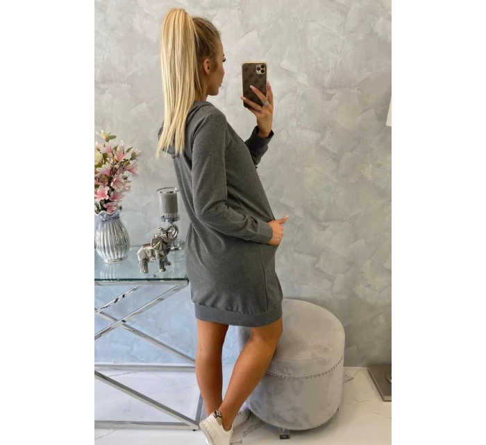 Mikina s kapucí graphite melange