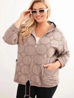 Dámská mikina Plus Size bavlněná na zip fango