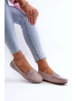 Dámské semišové mokasíny fialové model 21659341 - Boto Dámské semišové mokasíny fialové model 21659341 - Boto