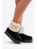 Dámské Sněhule Na Platformě S Kožíškem A Vzorem Černé model 21678807 - Boto Dámské Sněhule Na Platformě S Kožíškem A Vzorem Černé model 21678807 - Boto