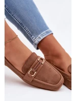 Dámské mokasíny s ozdobným Hnědé model 21997943 - Boto Dámské mokasíny s ozdobným Hnědé model 21997943 - Boto