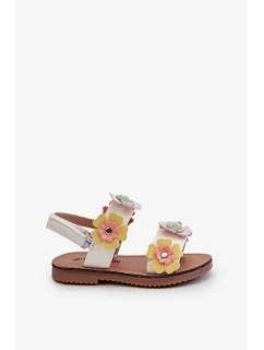 Dětské sandály zdobené květinami Multicolor Tinette
