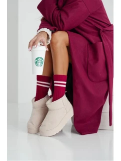 Dámské ponožky Cop s proužky – bordó