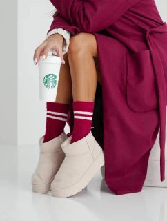 Dámské ponožky Cop s proužky – bordó