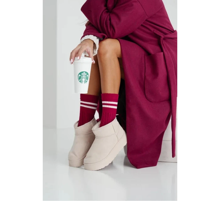 Dámské ponožky Cop s proužky – bordó Dámské ponožky Cop s proužky – bordó