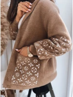 Dámská bunda z alpaky s kapucí WINONA camel FashionStreet NY0612