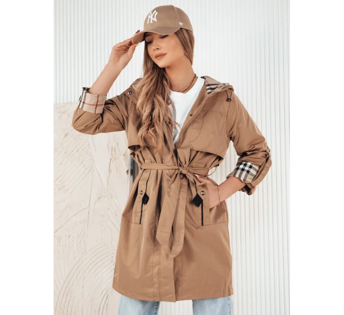 Dámská přechodná bunda parka béžová Dstreet model 21974258 - FashionStreet