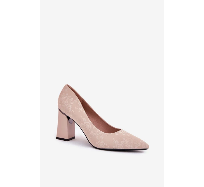 Elegantní Lodičky Na Podpatku V Růžové model 21692739 Béžové - VINCEZA