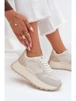 Zateplené dámské sneakersy na platformě Big Star SS274008 HI-POLY SYSTEM světle béžové Zateplené dámské sneakersy na platformě Big Star SS274008 HI-POLY SYSTEM světle béžové