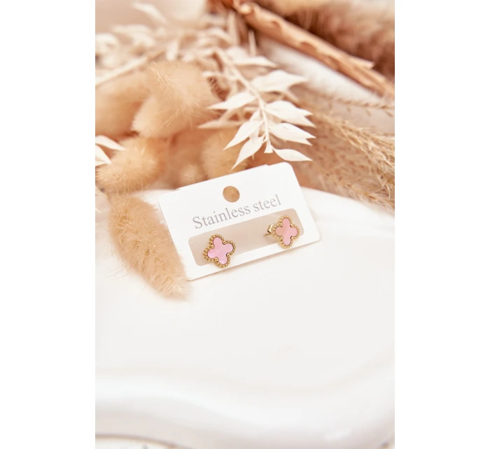 Náušnice z nerezové oceli model 21772382 růžové - Boto Náušnice z nerezové oceli model 21772382 růžové - Boto
