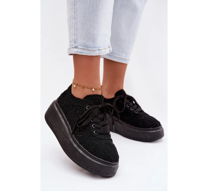 Dámské tenisky na platformě Černé model 21937761 - Boto Dámské tenisky na platformě Černé model 21937761 - Boto