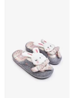 Dětské pantofle Bunny s tlustou podrážkou šedé Dasca