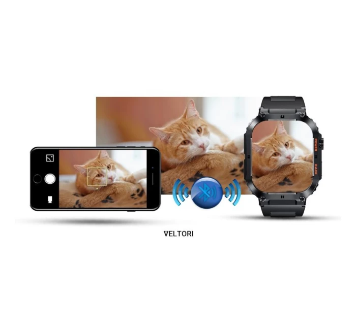 Černý silikonový řemínek model 21805561 - VELTORI