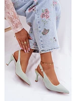 Dámské sandály na podpatku s lemovkou Mentha Relmira