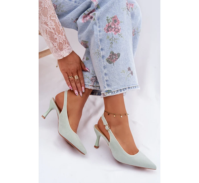 Dámské sandály na podpatku s lemovkou Mentha Relmira