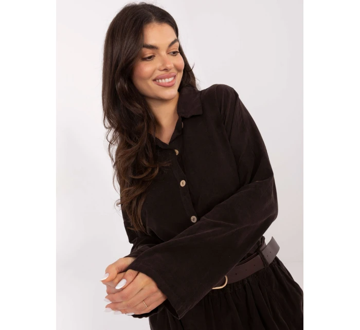 Koszula IT KS model 21749804 ciemny brązowy - FPrice Koszula IT KS model 21749804 ciemny brązowy - FPrice