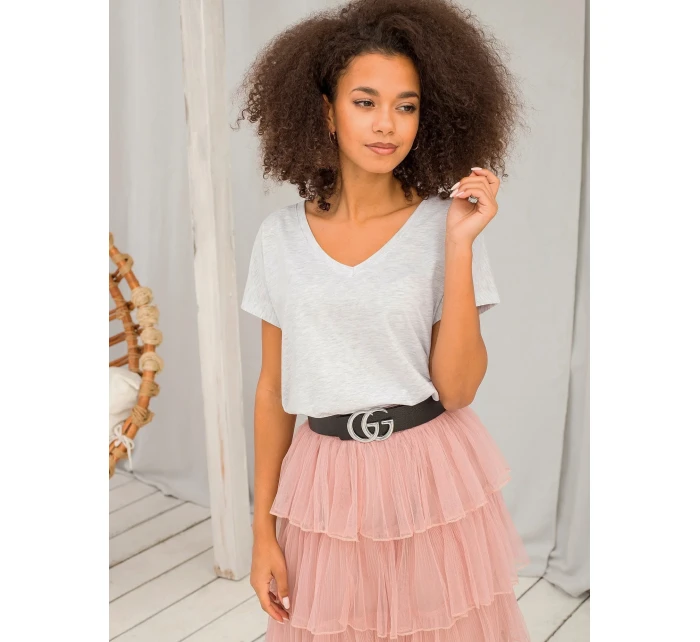 Tričko RV TS model 14829125 světle šedá - FPrice Tričko RV TS model 14829125 světle šedá - FPrice