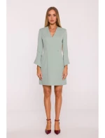 model 21296043 Šaty s širokými manžetami mátové - Moe model 21296043 Šaty s širokými manžetami mátové - Moe