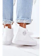 Women's Leather High Sneakers Big Star model 19948627 White - Big Star Shoes